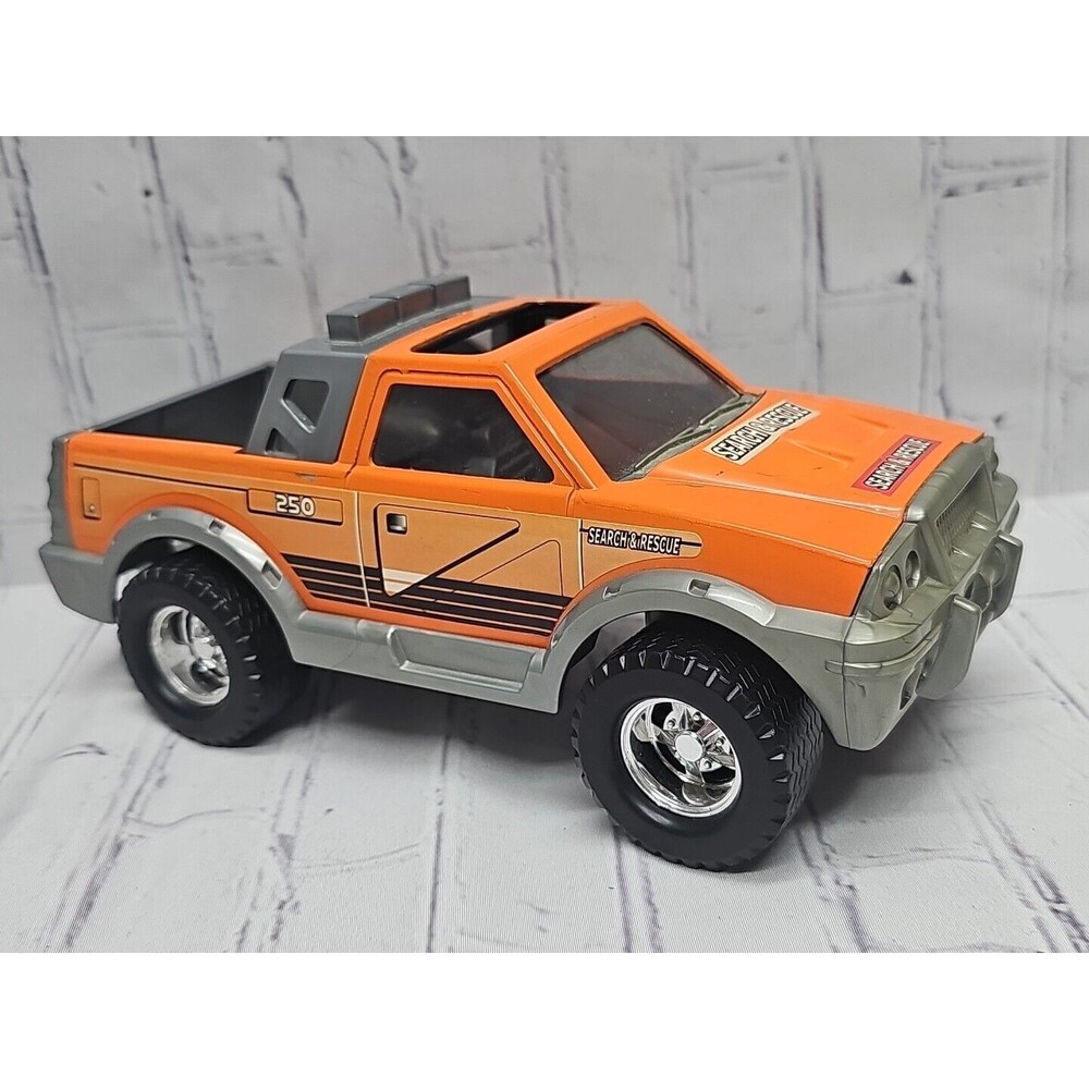 2002 Funrise Search & Rescue Pick Up Truck 1/24 Scale (8" Long) Orange Color